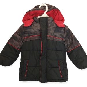 iXtreme Boys Jacket 24 Months Toddler Coat Hooded Zip Up Black Gray Red